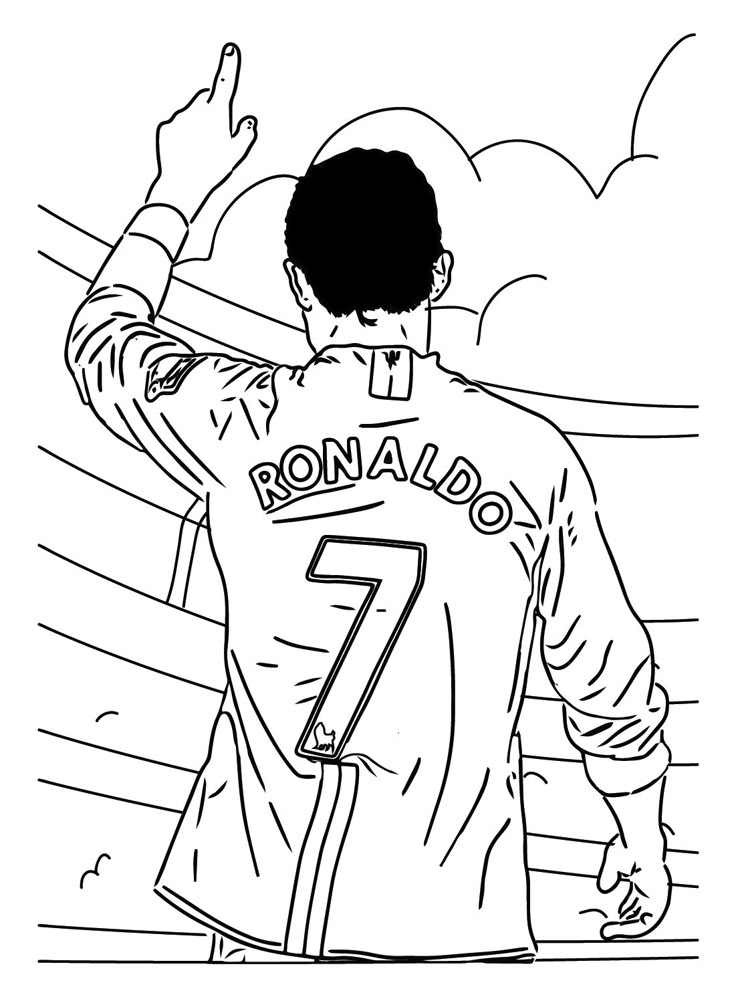 Ausmalbilder Cristiano Ronaldo zum Ausdrucken und Malen